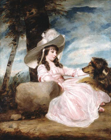 Portrait of Miss Anna Ward with Her Dog